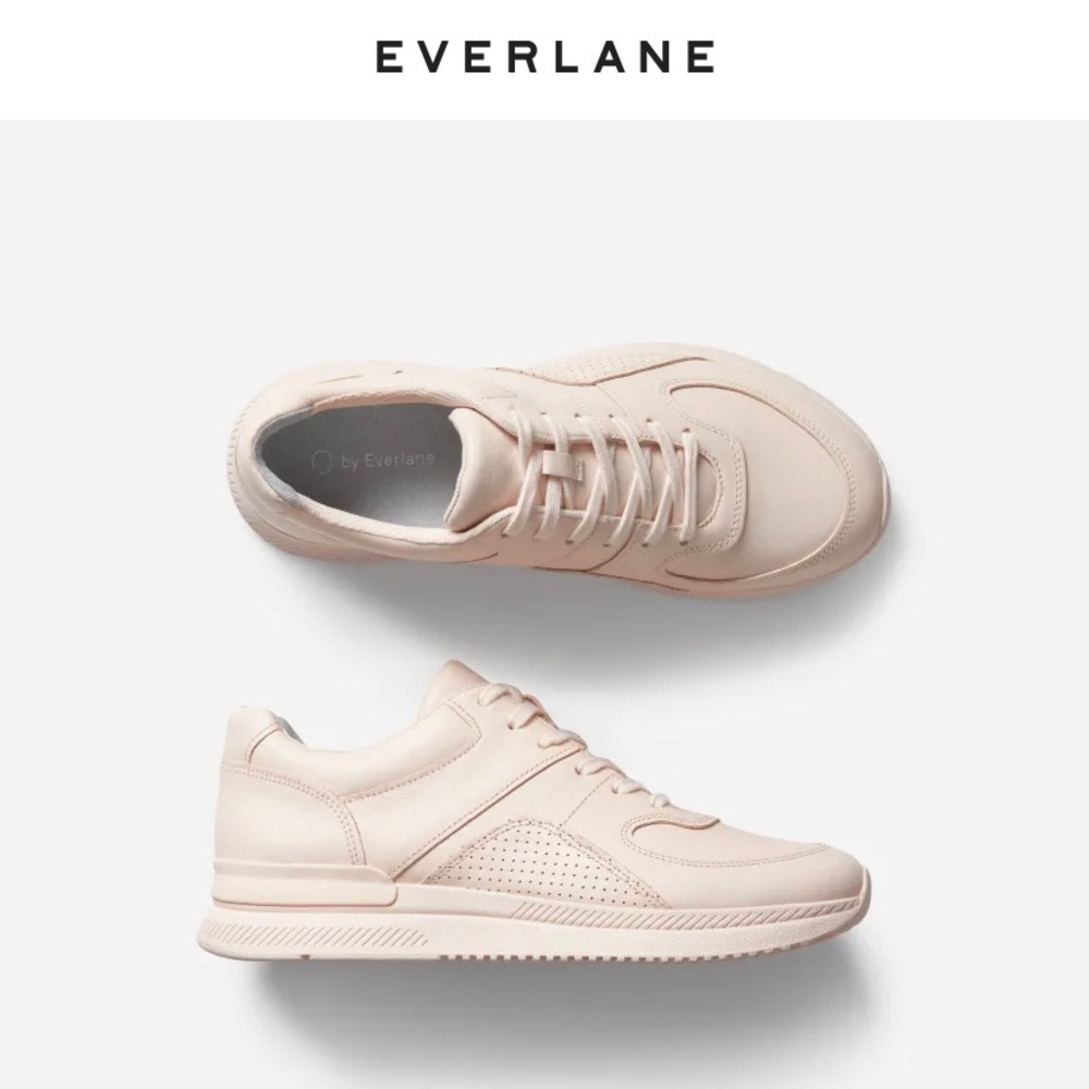 Everlane The Trainer Sneakers in Neutral/Blush